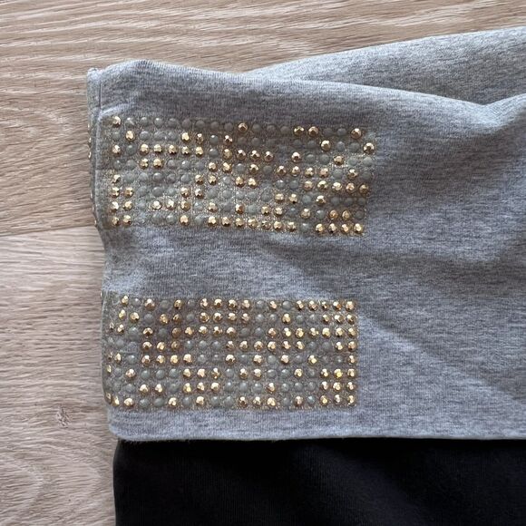 Y2K PINK Victoria's Secret Fold-Over Yoga Leggings Black-Size S - Picture 8 of 10